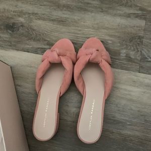 Loeffler Randall Elsie knotted suede sandals Sz 8